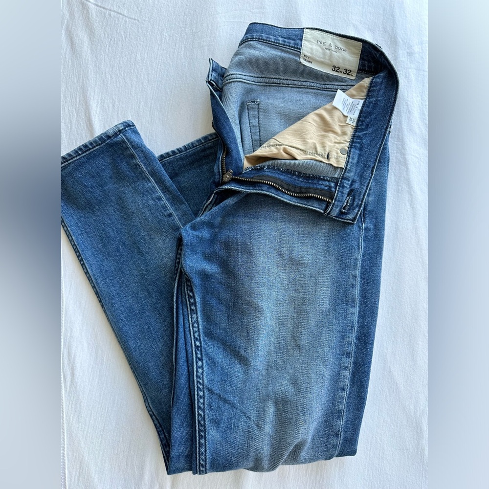 Men’s Rag & Bone Fit 1 Skinny Jean (32 x 28): medium blue
